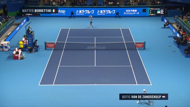 Skrót meczu Botic Van de Zandschulp - Matteo Berrettini.
