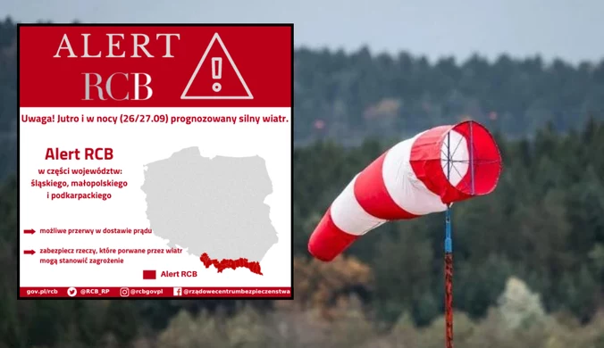 Pilny alert RCB dla trzech regionów. "Zabezpiecz rzeczy"