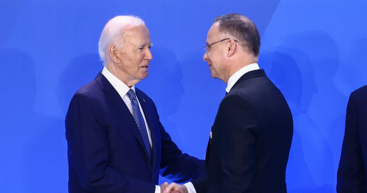 Joe Biden oraz Andrzej Duda na marginesie szczytu NATO (fot. arch.)