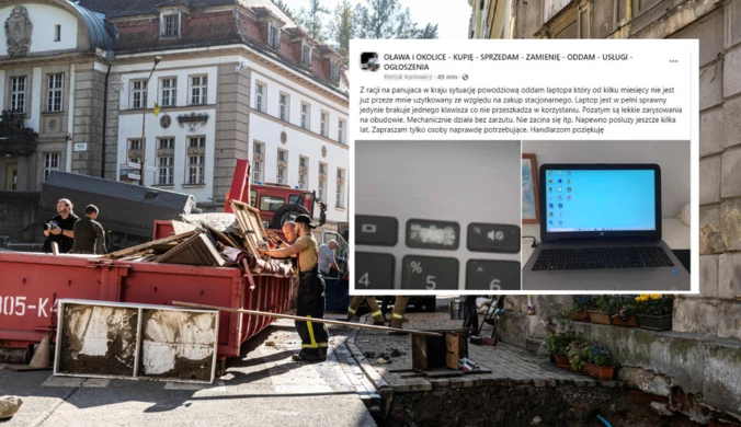 Metoda "na darmowe laptopy" dla powodzian. Oszuści w rękach policji