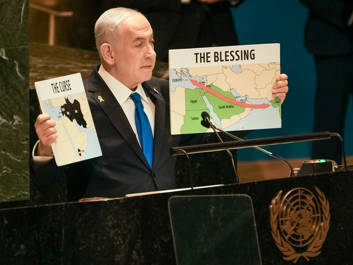 Izrael jest w stanie wojny, walczy na siedmiu frontach o przetrwanie i wygrywa - powiedział premier Benjamin Netanjahu w piątek na sesji Zgromadzenia Ogólnego ONZ. Zapowiedział, że Izrael będzie walczył z libańskim Hezbollahem do osiągnięcia swoich celów wojennych, i wezwał świat, by przeciwstawił się Iranowi. Tego samego dnia Izrael przeprowadził atak z powietrza na Bejrut.