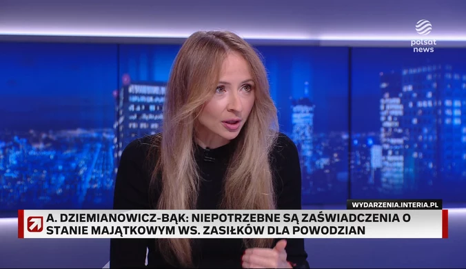 Dziemianowicz-Bąk w ''Gościu Wydarzeń'' o problemach z pomocą dla powodzian: Burmistrz doczekał się telefonu ode mnie