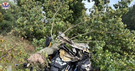 Policjanci wyjaśniają okoliczności wypadku, do którego doszło na drodze powiatowej w Tarnawatce-Werechanie na Lubelszczyźnie. 24-letni kierujący audi nie dostosował prędkości do warunków jazdy, stracił panowanie nad pojazdem, zjechał do rowu i uderzył w drzewo. Siła uderzenia była tak duża, że pojazd został rozerwany na dwie części. Młody mężczyzna zginął na miejscu.