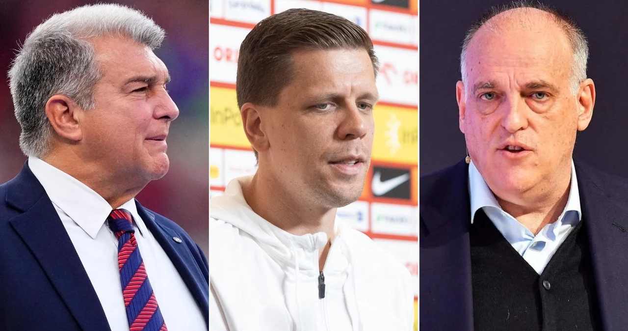 Joan Laporta, Wojciech Szczęsny i Javier Tebas