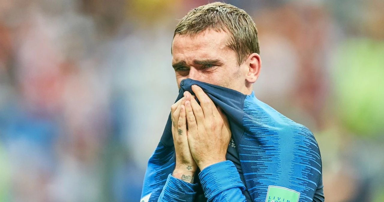 Antoine Griezmann po wygranym finale MŚ, 15.07.2018 r.