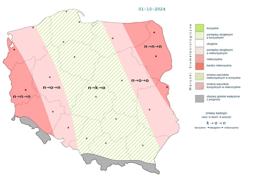 Rano w praktycznie całym kraju warunki będą niekorzystne. W ciągu dnia poprawią się w centrum Polski