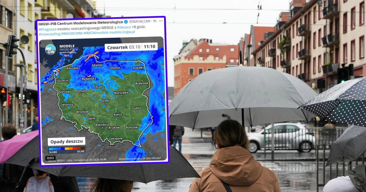 Czwartek będzie deszczowy i chłodny. Najwięcej opadów można się spodziewać na północy. Z tego powodu obowiązuje alert IMGW w części Pomorza