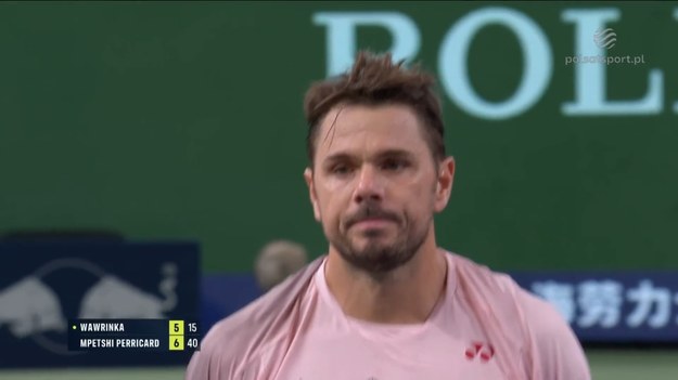 Skrót meczu Stan Wawrinka - Giovanni Mpetshi Perricard.