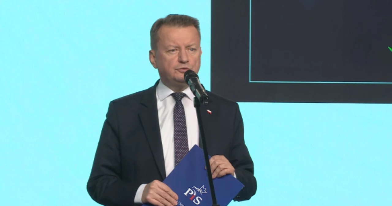 Mariusz Błaszczak na konferencji prasowej