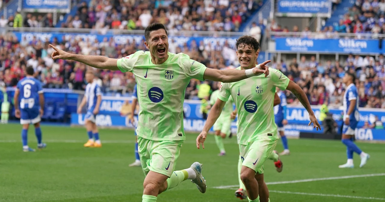 Robert Lewandowski "wygrał" Barcelonie mecz z Deportivo Alaves