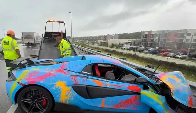 Influencer rozbił auto warte fortunę. Nie patrzył na drogę