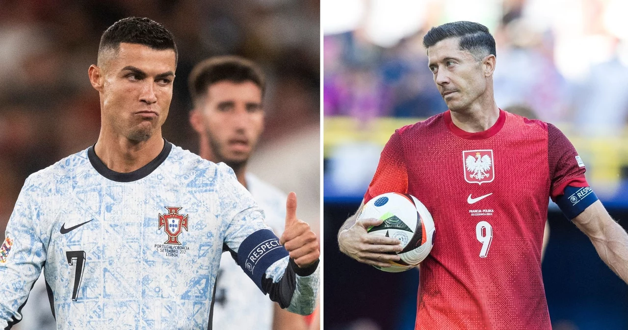 Cristiano Ronaldo (Portugalia) i Robert Lewandowski (Polska)