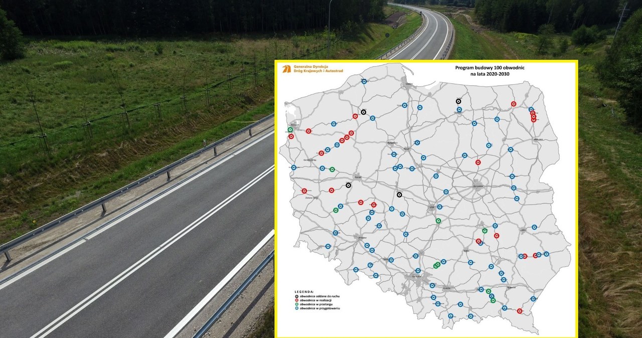 ogłoszenia, Programu, budowy, obwodnic, lata, 20202030, minęły, ponad, cztery, Generalna, Dyrekcja, Dróg, Krajowych, Autostrad, Ma być 100 obwodnic w 10 lat. Dziś można je policzyć na palcach