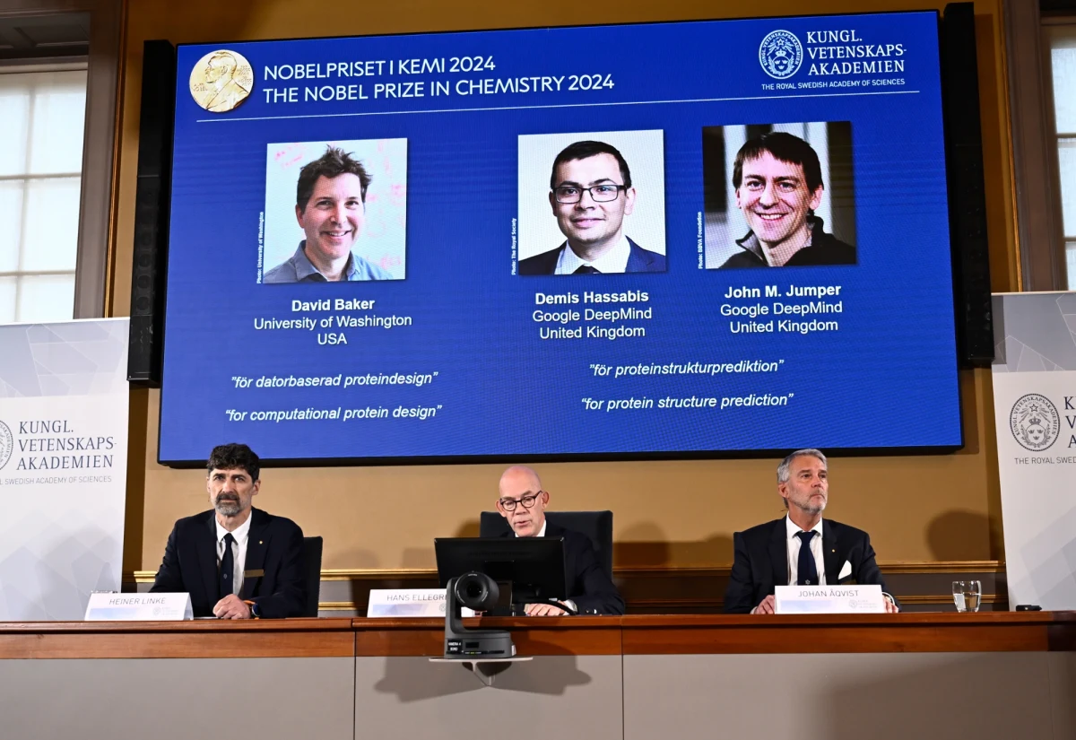 Królewska Szwedzka Akademia Nauk ogłosiła nazwiska laureatów tegorocznej nagrody Nobla w dziedzinie chemii. To Amerykanin David Baker z University of Washington w Seattle, wyróżniony za opracowanie narzędzi do komputerowego projektowania białek, a także Brytyjczycy Demis Hassabis i John M. Jumper z Google DeepMind w Londynie za metody przewidywania kształtu białek. Białka mają kluczowe znaczenie dla funkcjonowania żywych organizmów. Opracowane przez tegorocznych noblistów narzędzia mają absolutnie fundamentalne znaczenie nie tylko dla zrozumienia mechanizmów funkcjonowania organizmu, ale też przyspieszenia poszukiwań nowych leków...