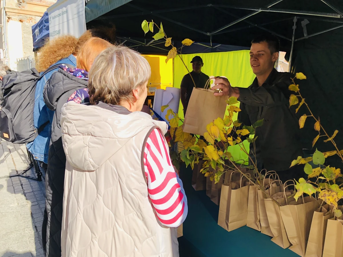 Rośnie góra makulatury w Pasażu Schillera w Łodzi. To bardzo dobra informacja, ponieważ trafi ona do recyklingu. W zamian za każdy kilogram papieru, łodzianie odbierają dziś sadzonkę lipy. To wspólna akcja łódzkiego MPO i Lasów Państwowych.