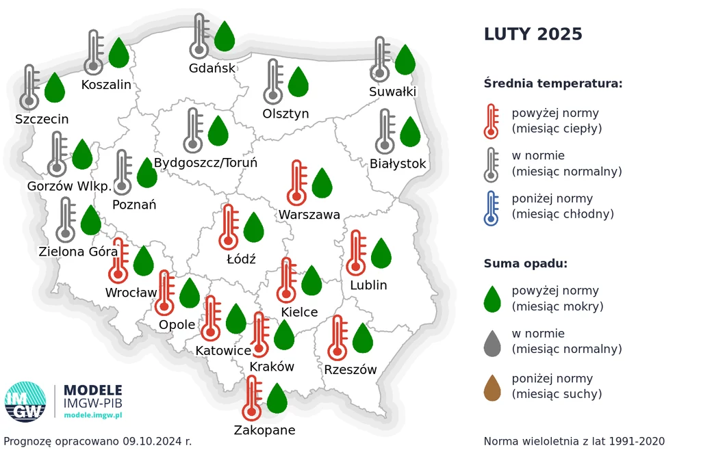 Luty może być niemal idealną kopią stycznia. Znów w większości kraju temperatury będą powyżej średniej, a w całym kraju opadów będzie więcej niż zazwyczaj