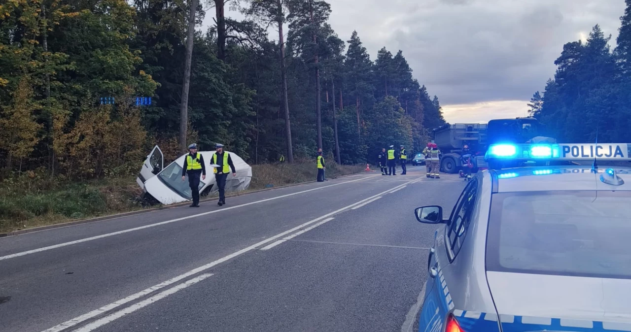 Karambol pod Olsztynem. W zdarzeniu wzięło udział siedem osób