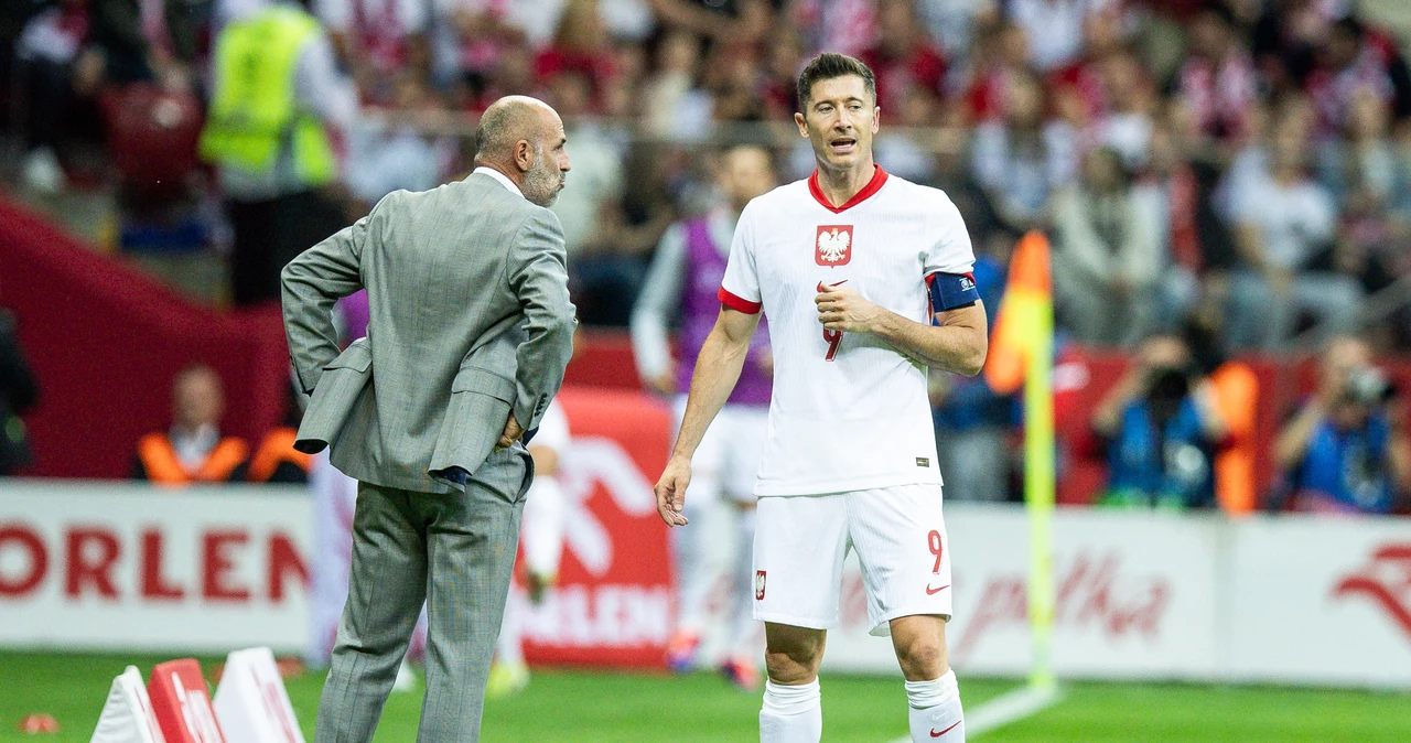 Michał Probierz i Robert Lewandowski