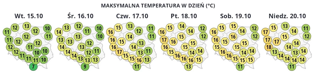 W drugiej połowie tygodnia zrobi się cieplej, choć najniższe temperatury panować będą na wschodzie Polski