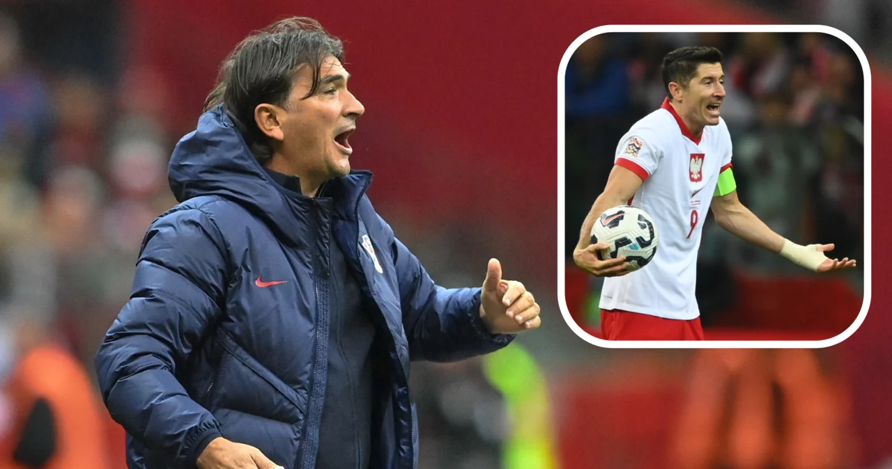 Selekcjoner reprezentacji Polski Zlatko Dalić oraz kapitan reprezentacji Polski - Robert Lewandowski