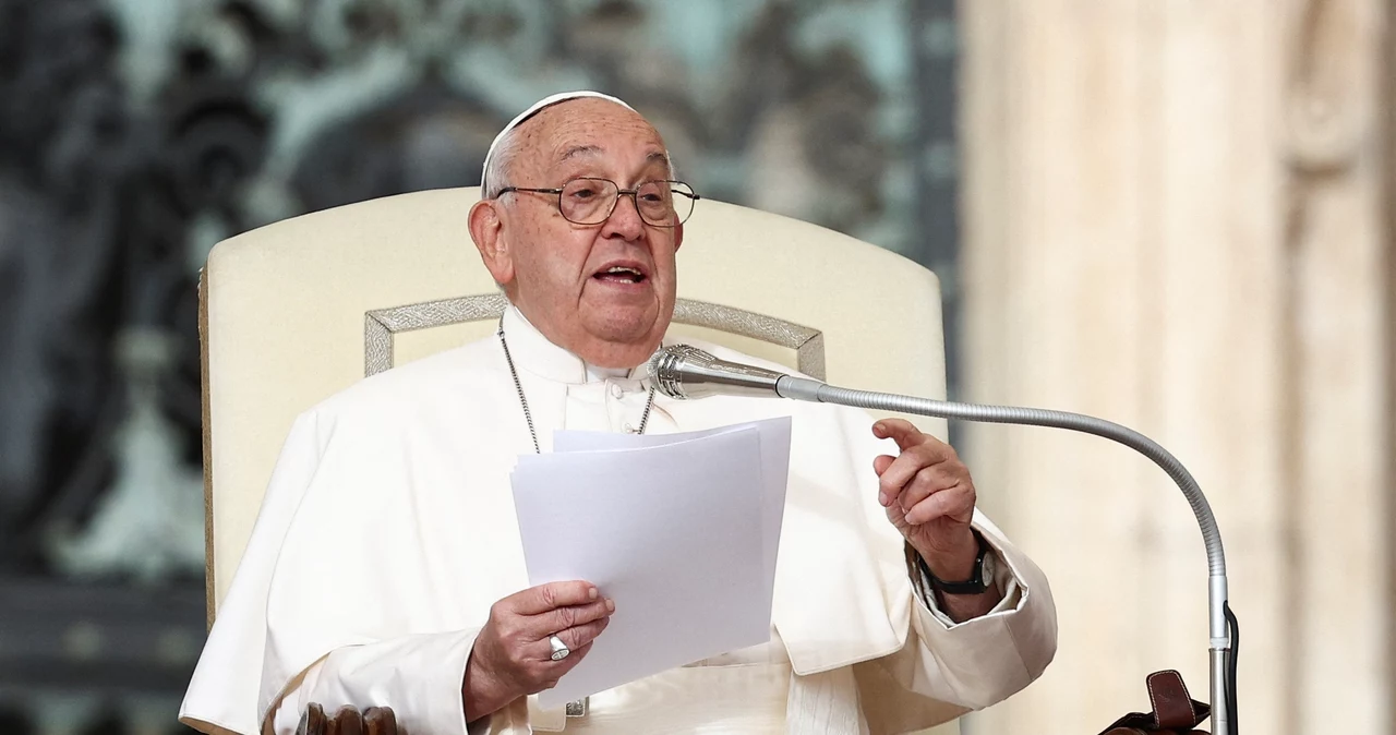 Papież Franciszek podczas audiencji generalnej