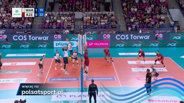 PGE Projekt Warszawa – Asseco Resovia Rzeszów 3:2 (25:19, 21:25, 22:25, 25:18, 15:9). Siatkówka, PlusLiga 2024/2025 - 7. kolejka. Linus Weber (16 punktów; w kluczowym momencie tie-breaka zaserwował trzy asy).