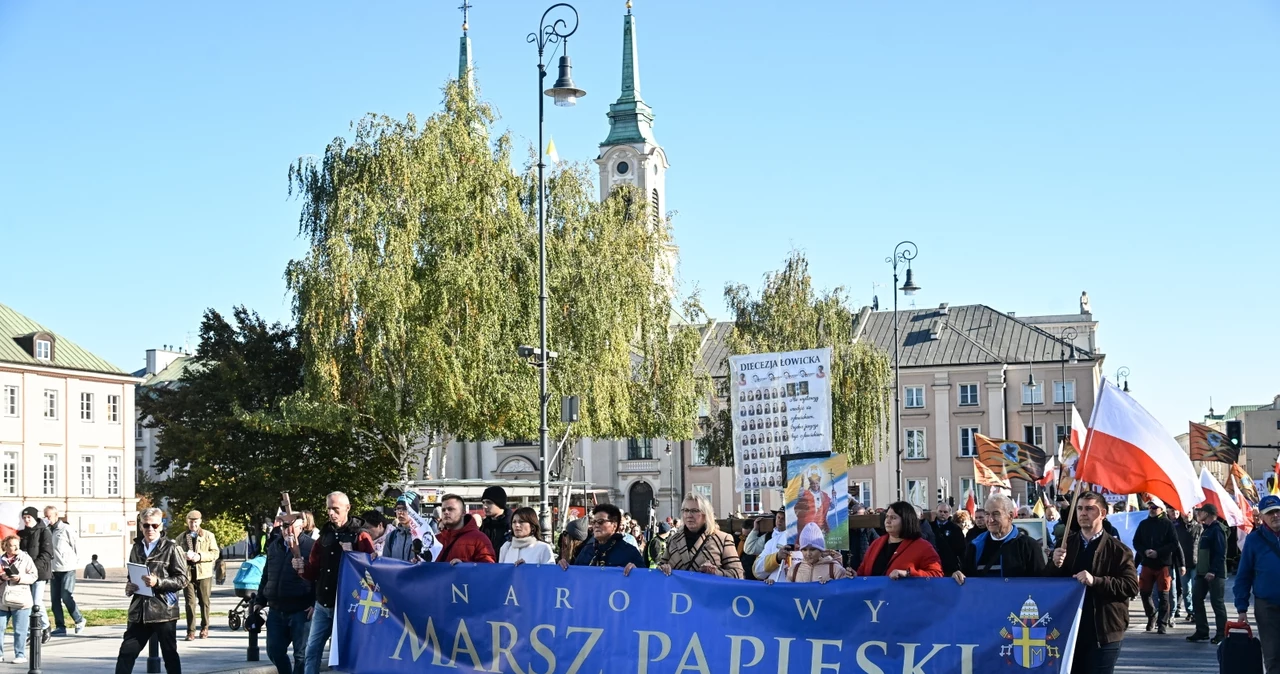 Warszawa. Narodowy Marsz Papieski. 40. rocznica śmierci ks. Jerzego Popiełuszki