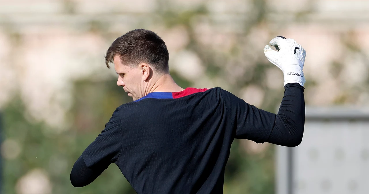 Wojciech Szczęsny podczas treningu w FC Barcelona