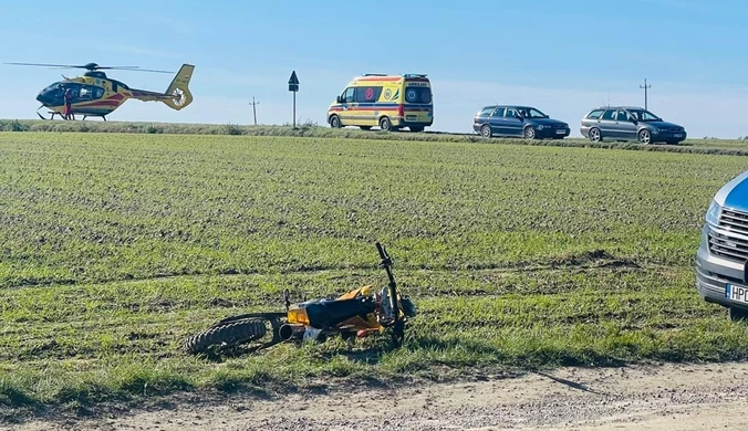 Niebezpieczny wypadek nastolatków. Lądował śmigłowiec LPR