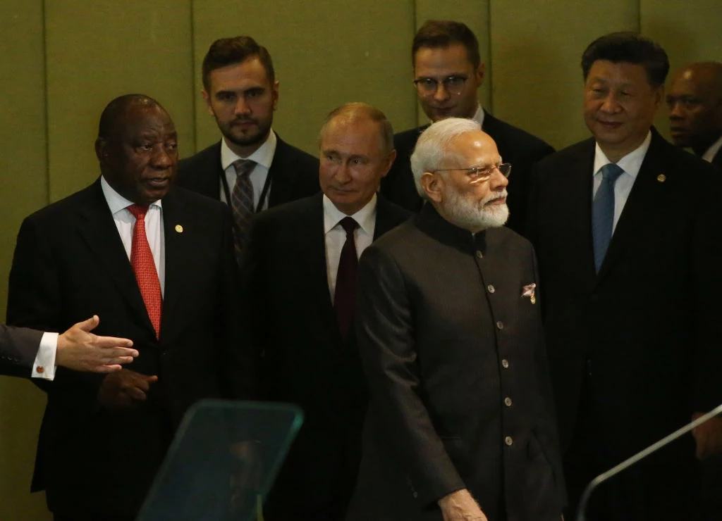 Szczyt BRICS w 2019 r. Władimir Putin, Xi Jinping i Narendra Modi mają wiele wspólnych interesów