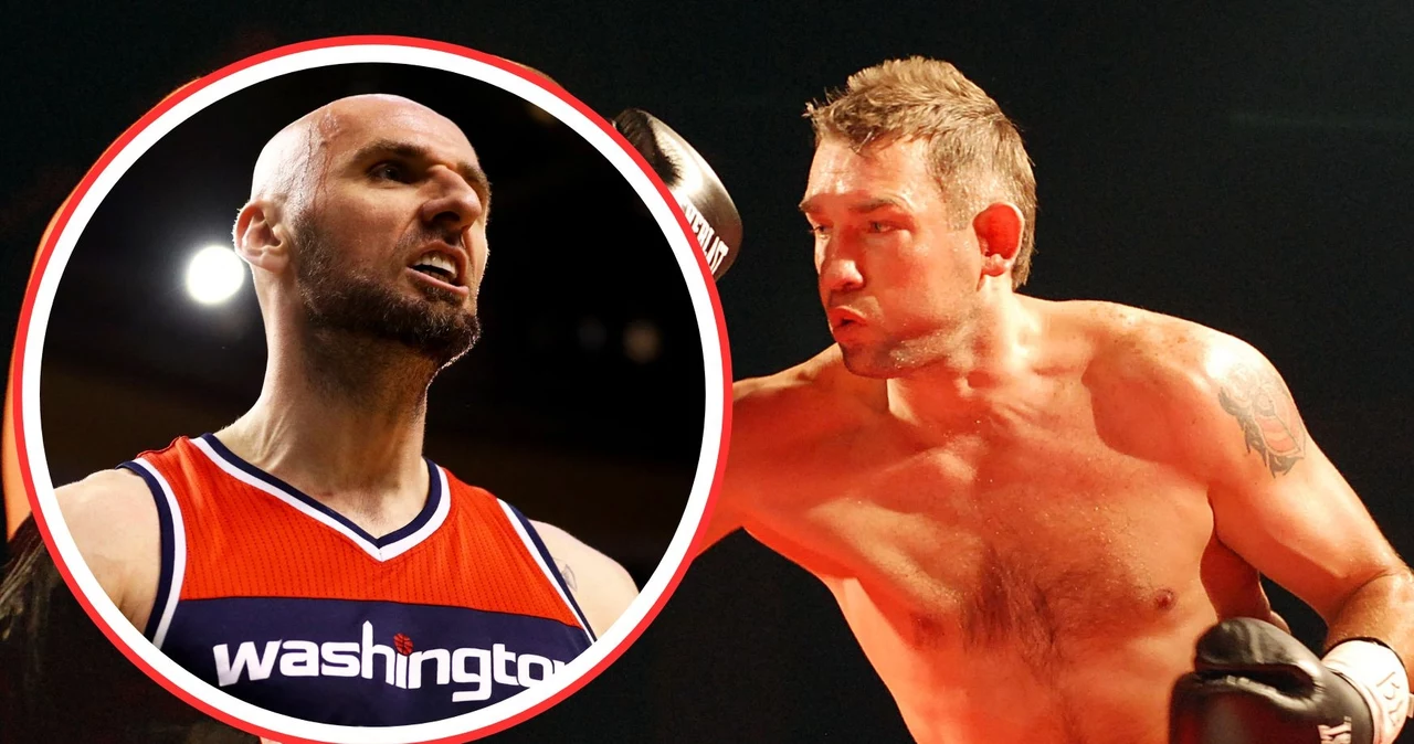 Robert Gortat (z prawej) i Marcin Gortat skrzyżują rękawice w ringu. Ku chwale swojego ojca, śp. Janusza Gortata, podczas turnieju memoriałowego w Jaworznie