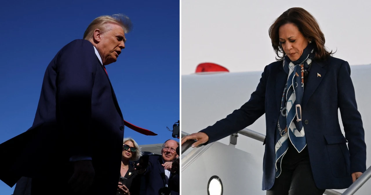 Donald Trump i Kamala Harris na dwa tygodnie przez wyborami w USA