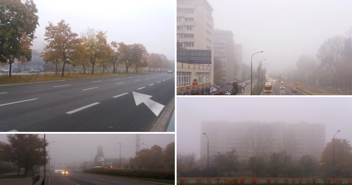 Tak w czwartek rano prezentowała się Warszawa. W nocy i w piątek rano sytuacja może się powtórzyć. IMGW ostrzega przed gęstymi mgłami we wschodniej połowie kraju