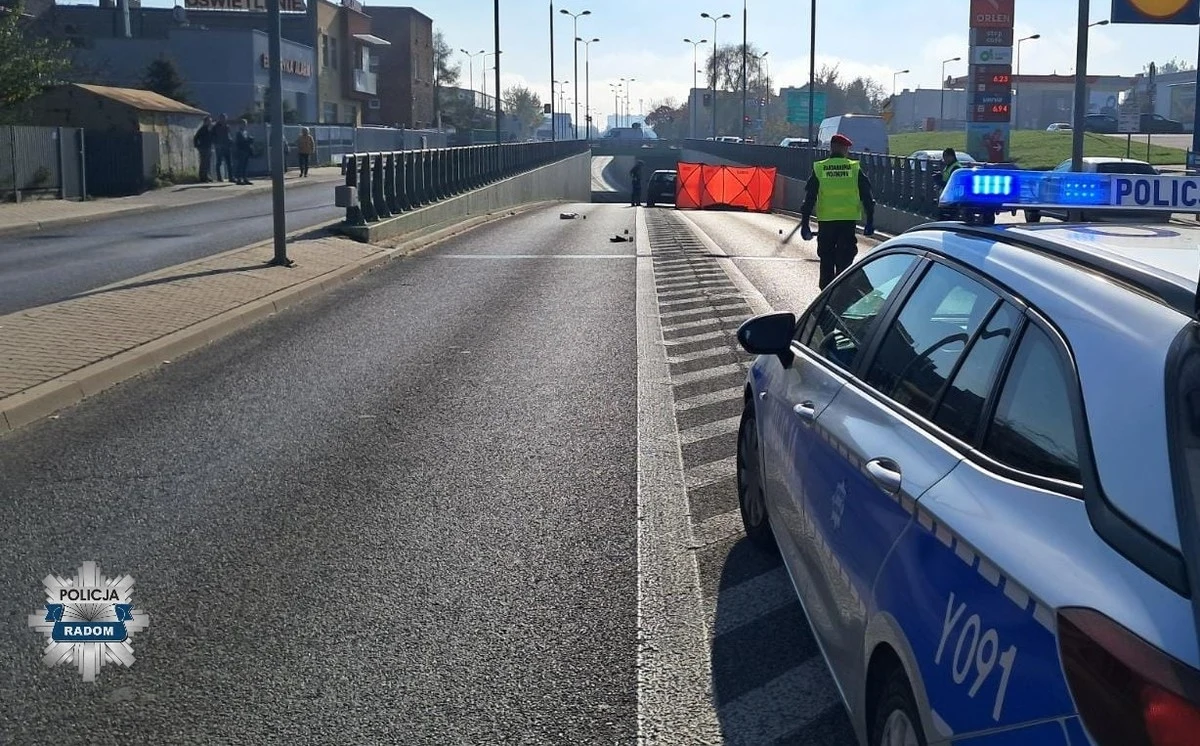 Tragiczny wypadek w Radomiu. Kierowca śmiertelnie potrącił 77-letnią kobietę, która przechodziła przez jezdnię w niedozwolonym miejscu.