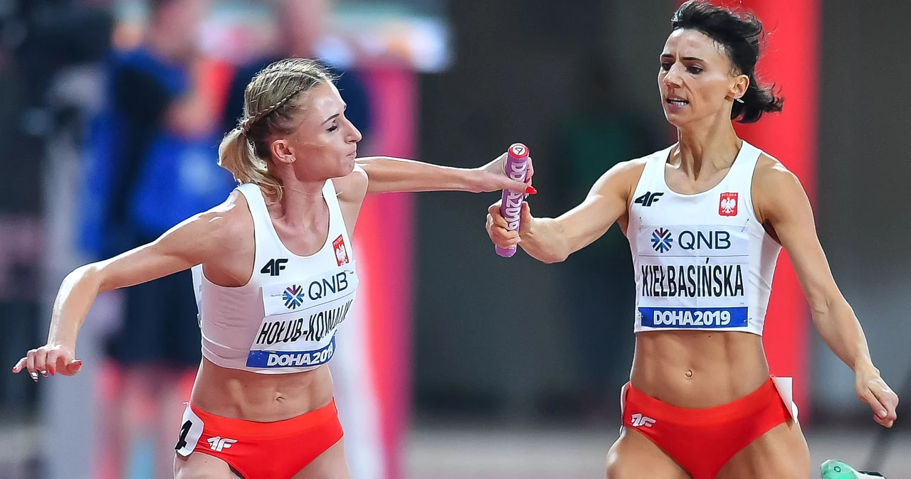 Małgorzata Hołub-Kowalik i Anna Kiełbasińska w sztafecie 4x400 m