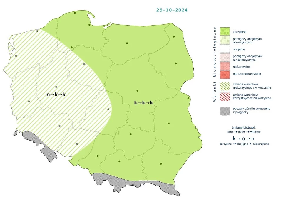 W piątek w ciągu dnia warunki biometeorologiczne w całej Polsce będą korzystne