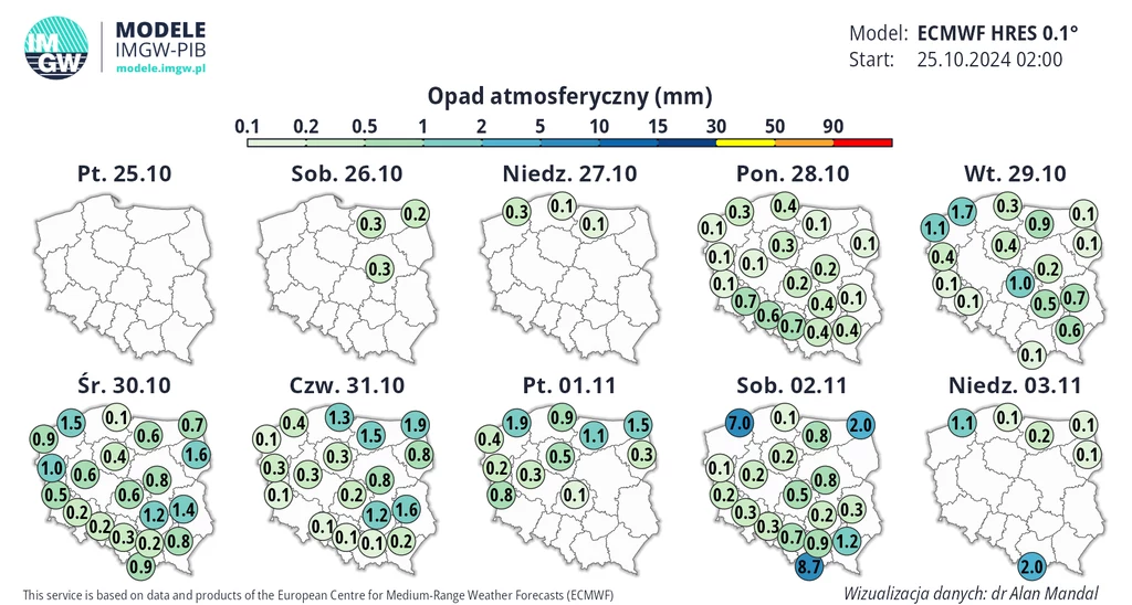 W Zaduszki najwięcej deszczu może spaść na północy i południu kraju