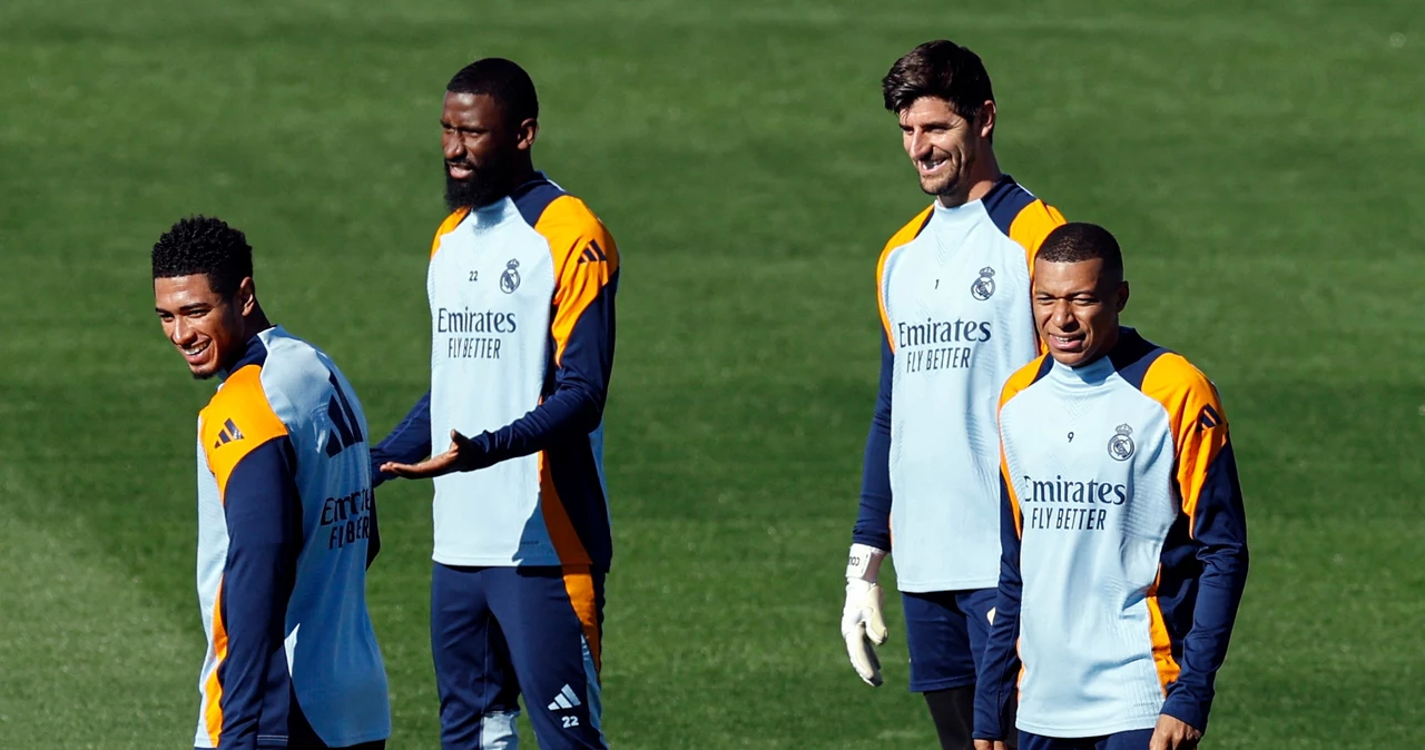 Jude Bellingham, Antonio Ruediger, Thibaut Courtois i Kylian Mbappe