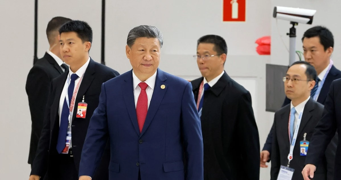 Przywódca Chin Xi Jinping podczas posiedzenia BRICS