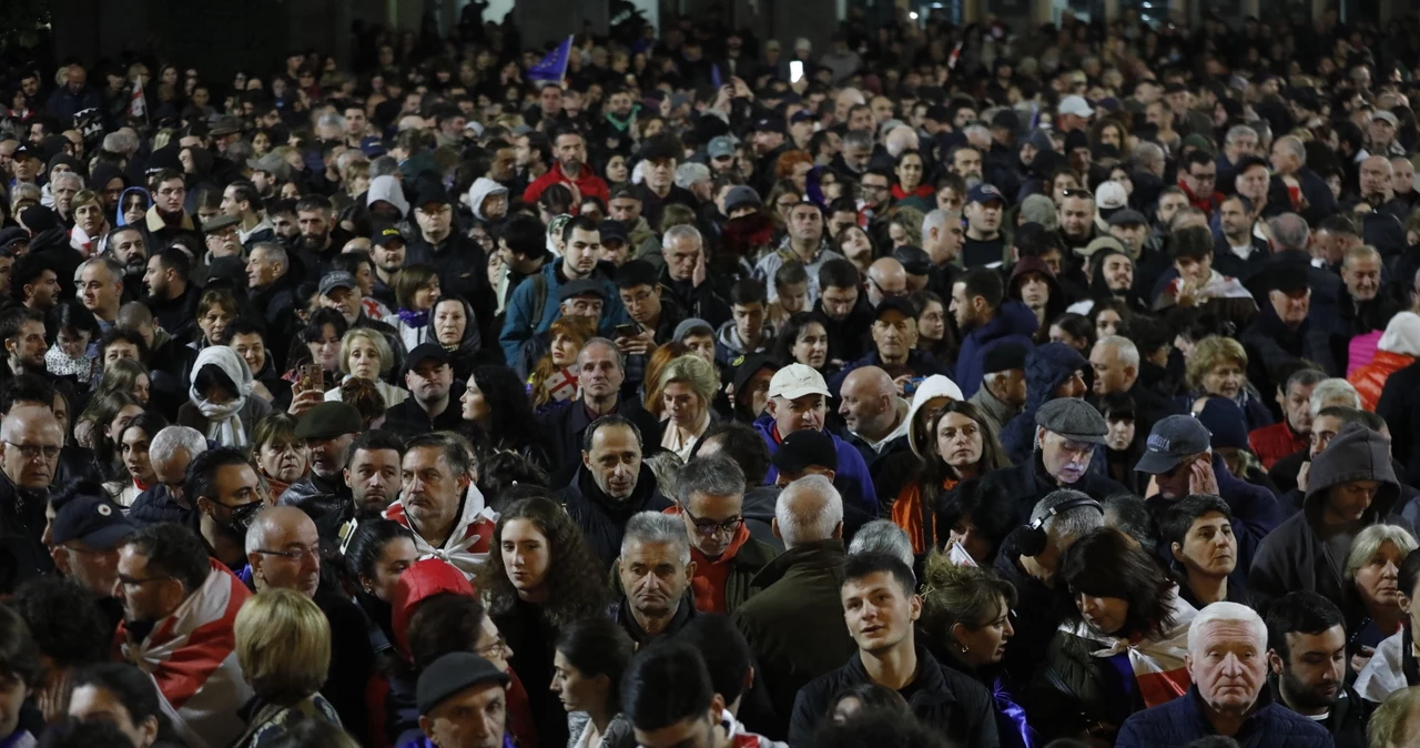 Wielka manifestacja po wyborach w Gruzji