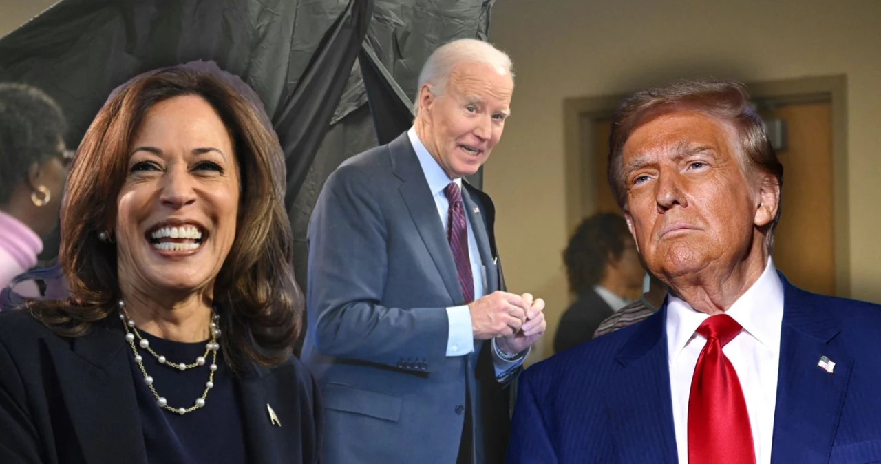 Joe Biden oddał głos na Kamalę Harris, a sztab Donalda Trumpa tłumaczy się z "żartu" na wiecu