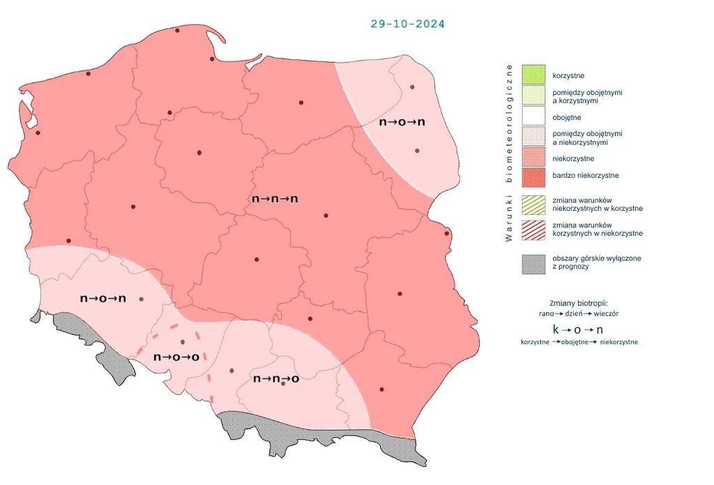 Z powodu deszczowej i pochmurnej aury w praktycznie całym kraju trzeba się liczyć z niekorzystnymi warunkami