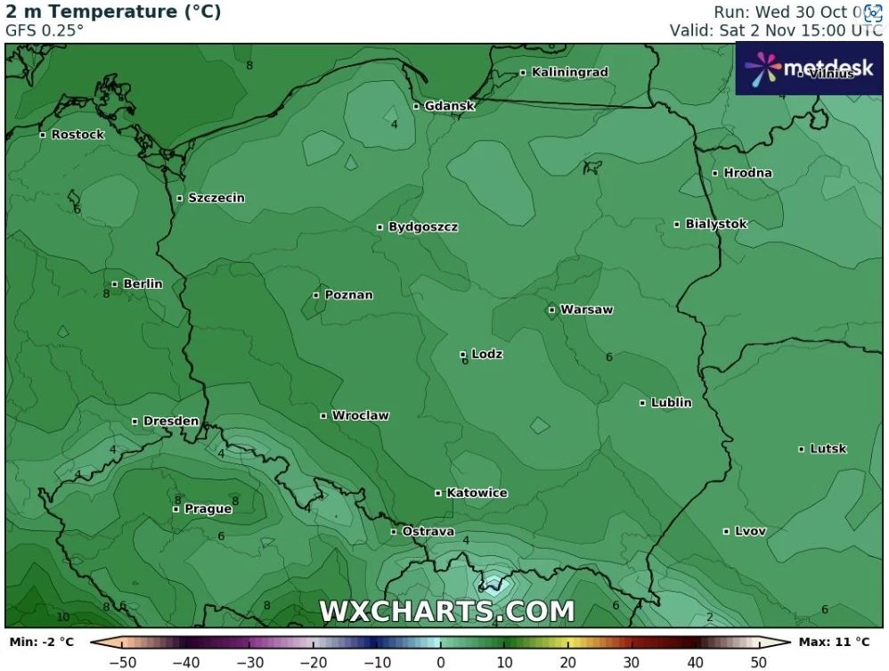 W Zaduszki bardzo się ochłodzi. W ciągu dnia nigdzie nie powinno być cieplej niż 10 stopni Celsjusza