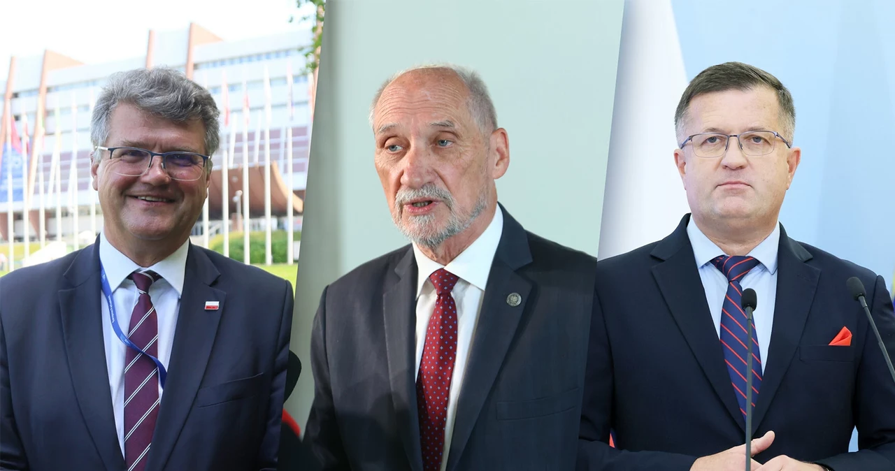 Od lewej: Maciej Wąsik, Antoni Macierewicz i gen. Jarosław Stróżyk