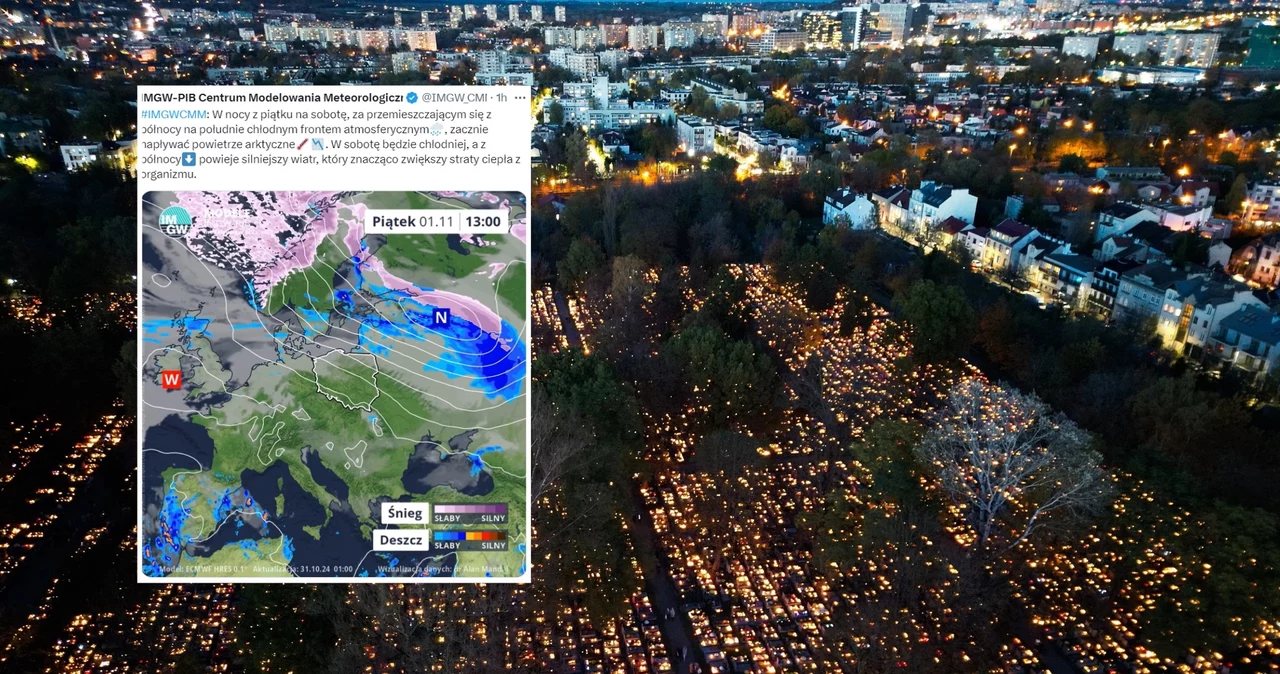 Pogoda na Wszystkich Świętych 2024 na północy Polski będzie niebezpieczna. Miejscami wiatr osiągnie nawet 100 km/h