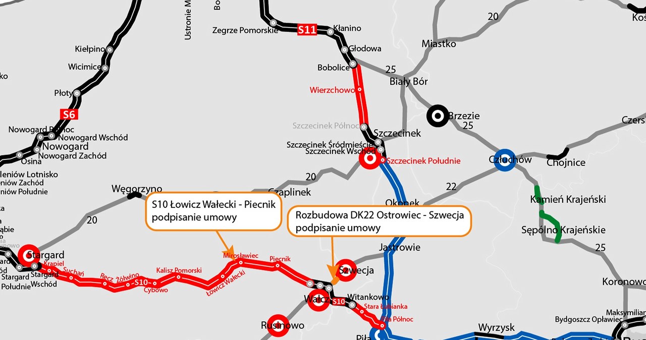 Generalna, Dyrekcja, Dróg, Krajowych, Autostrad, podpisała, dwie, umowy, dotyczące, drogowych, inwestycji, Pomorzu, Zachodnim, P Dwie ważne inwestycje na Pomorzu. Zmiany na S10 i DK22