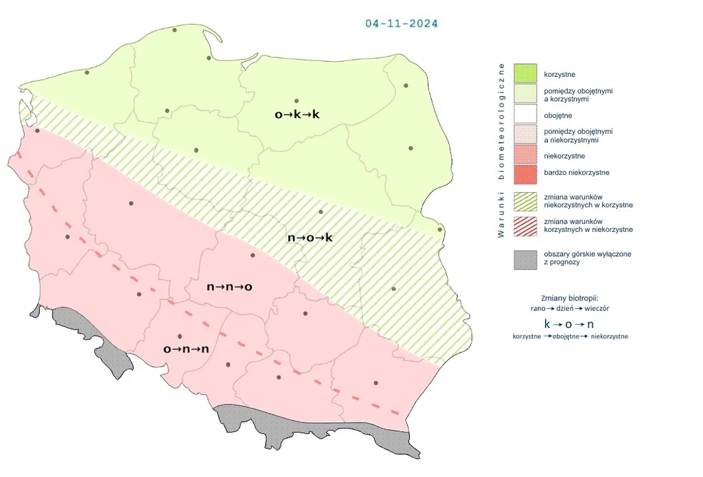 Na zachodzie i południ7u kraju pogoda będzie niekorzystnie wpływać na nasz organizm w ciągu dnia