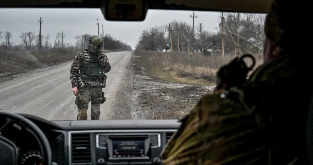 Żołnierz na froncie; Ukraina 