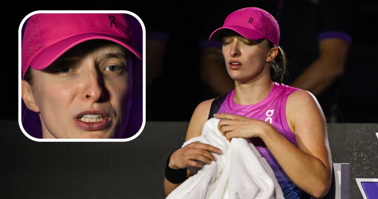 Iga Świątek podczas tegorocznego turnieju WTA Finals w Rijadzie