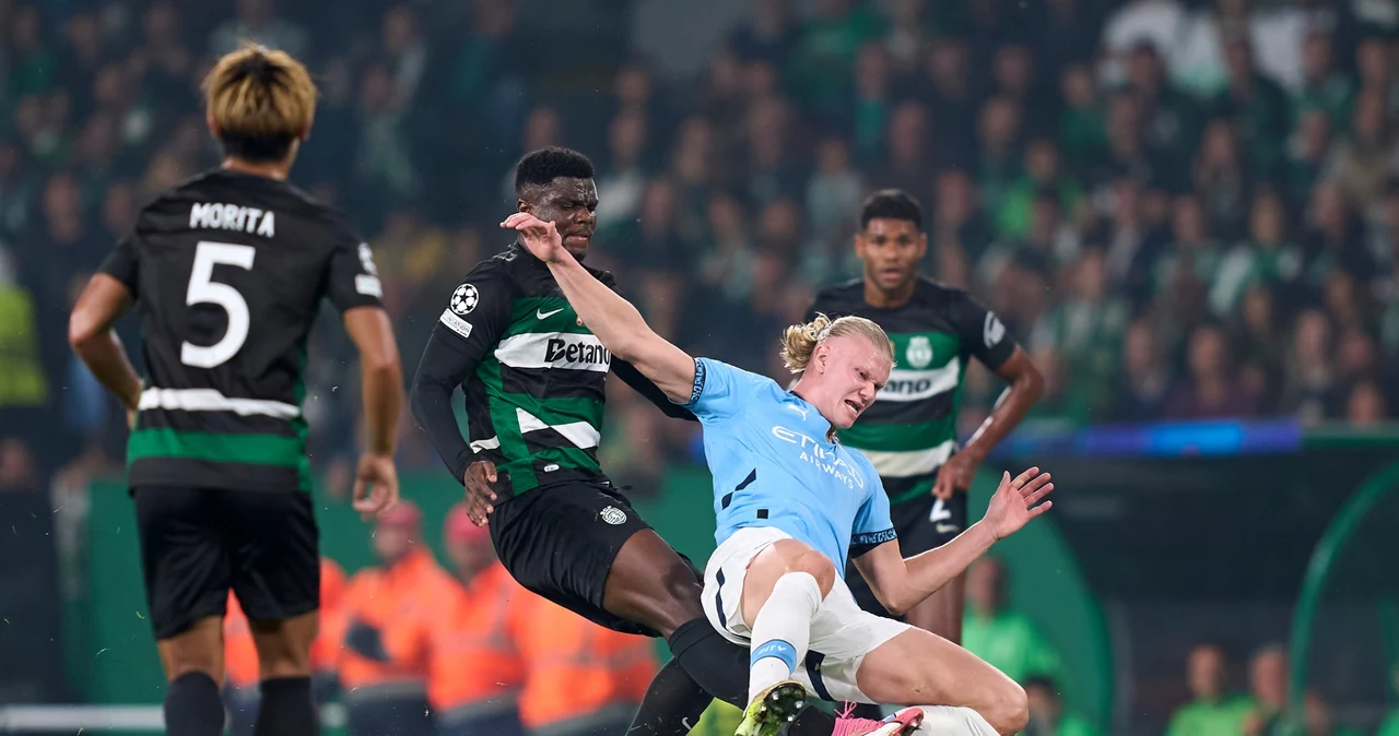 Sporting - Manchester City. W błękitnej koszulce Erling Haaland